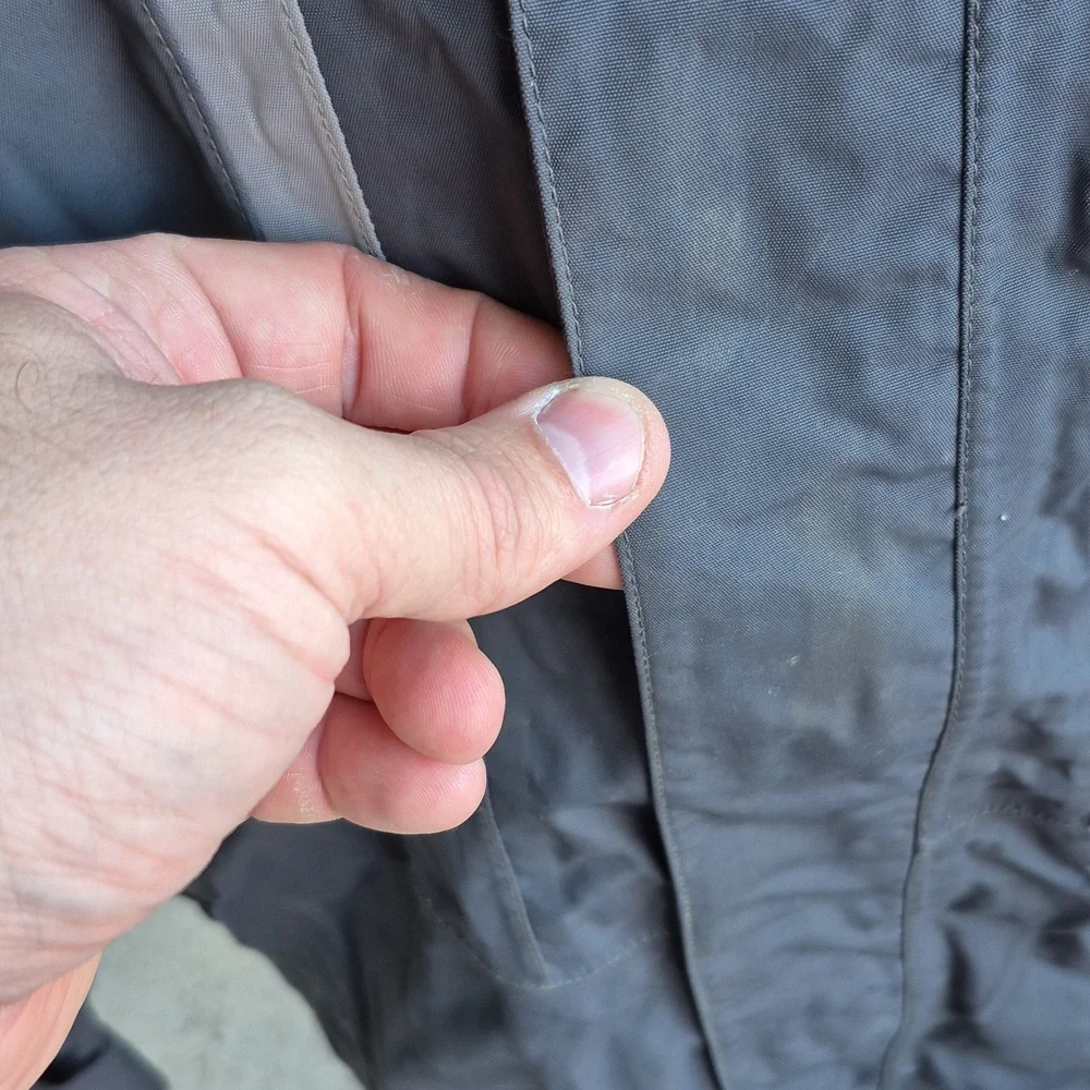 THE NORTH FACE Grey Black Nylon‎ Hyvent Mens Large Full Zip Jacket TNF
